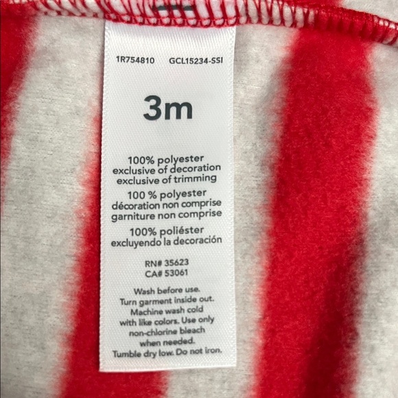 Carter's Festive Red and White Reindeer Footie - Picture 8 of 10